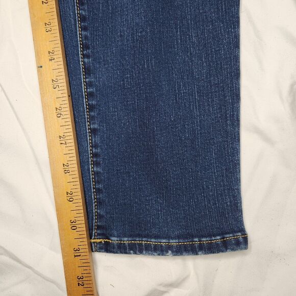 NWT Slink Jeans Womens 16 Skinny Curvy Jeans Medium Wash Distressed Acid Wash - Picture 11 of 11